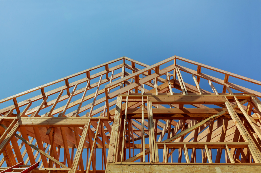 A construction of house made of wood